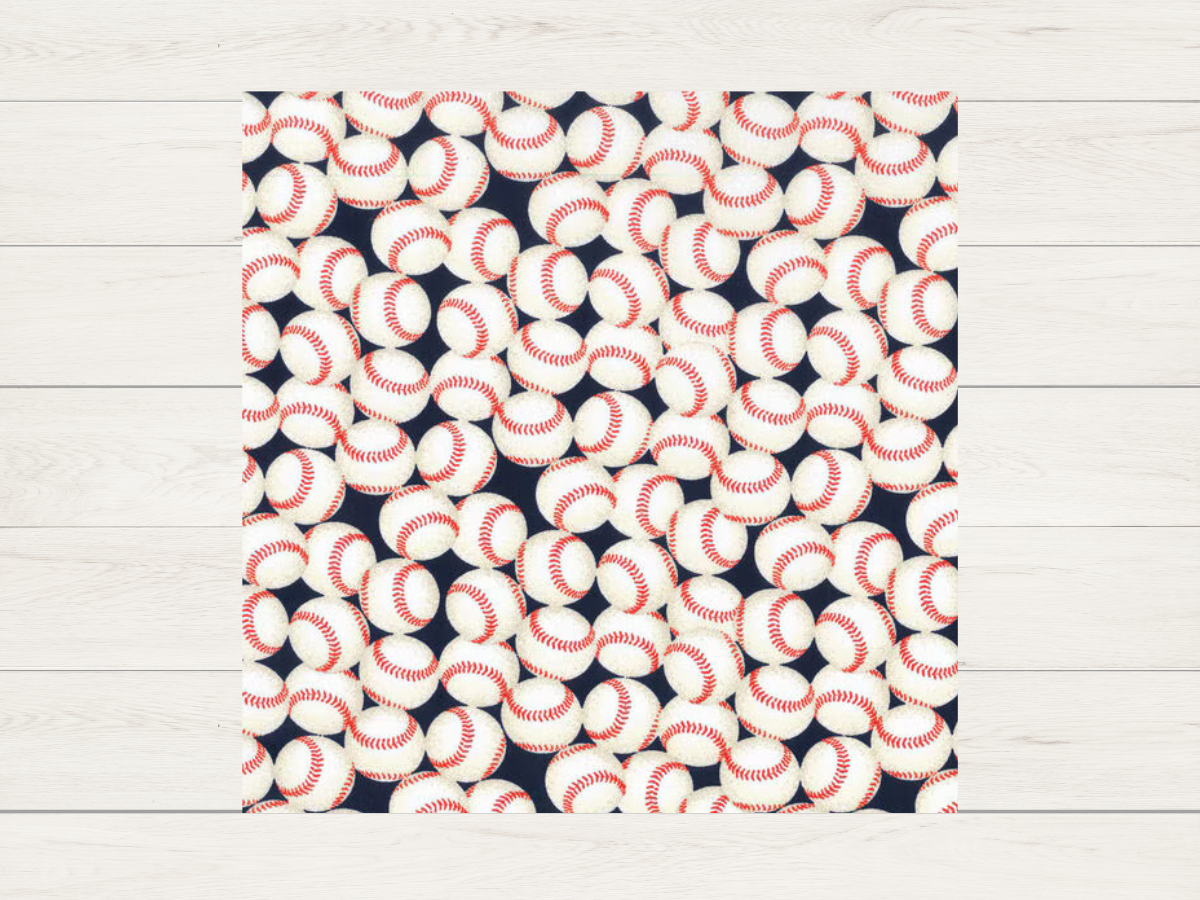Bandana - Baseballs on Blue