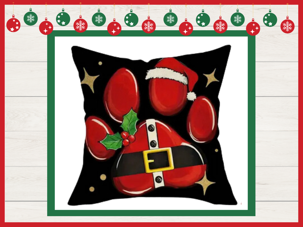 Pillow Covers - Holiday - Santa Paw